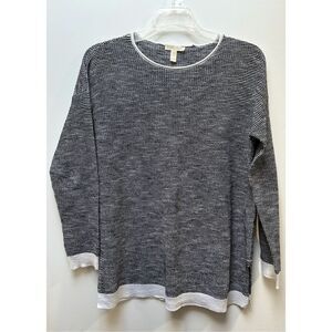 Eileen Fisher organic linen cotton 3/4 sleeve women’s sweater size PP. #8-1680